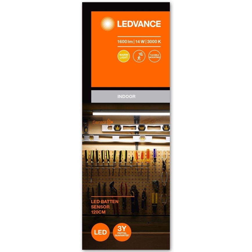 Ledvance - Светодиодная лампа для подсветки столешницы с датчиком BATTEN LED/14W/230V 120 см