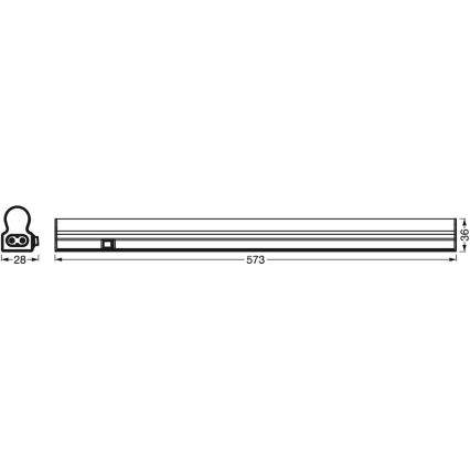 Ledvance - Светодиодная лампа для подсветки столешницы с датчиком BATTEN LED/8W/230V 60 см
