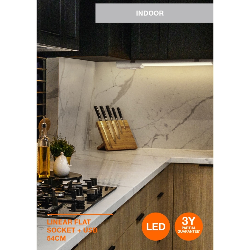 Ledvance - Светодиодная лампа для подсветки столешницы с розетками LINEAR LED/10W/230V