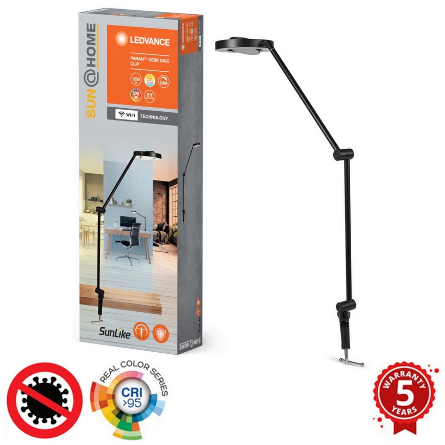 Ledvance - Светодиодная лампа с зажимом и регулированием яркости SUN@HOME LED/15W/230V 2200-5000K CRI 95 Wi-Fi