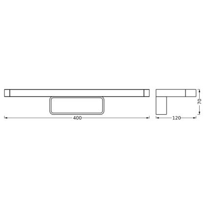 Ledvance - Светодиодная подсветка для зеркала в ванной комнате DISC BAR LED/7W/230V 3000/4000K IP44