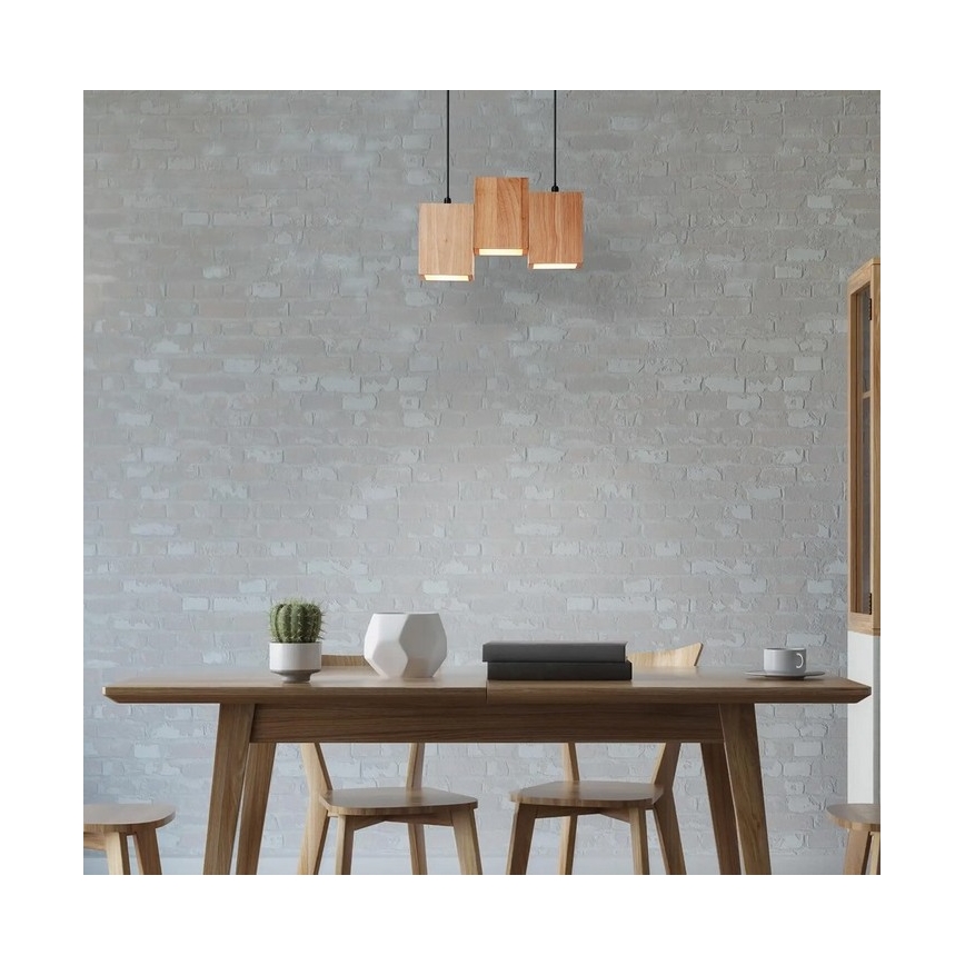 Ledvance - Светодиодная подвесная люстра с регулированием яркости DECOR WOOD 3xLED/7W/230V Wi-Fi