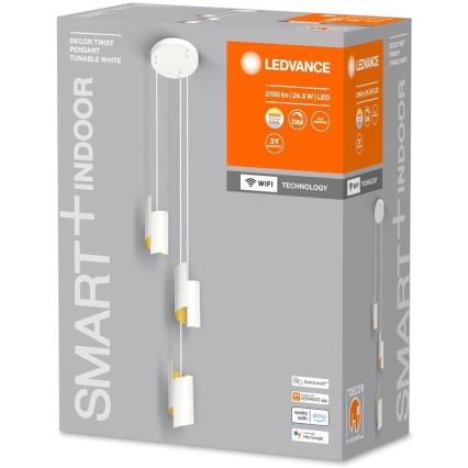 Ledvance - Светодиодная подвесная люстра с регулированием яркости SMART+ DECOR 3xLED/8W/230V белая Wi-Fi