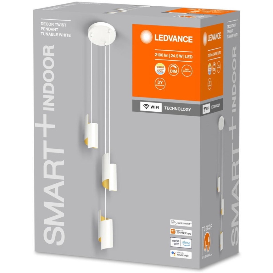 Ledvance - Светодиодная подвесная люстра с регулированием яркости SMART+ DECOR 3xLED/8W/230V белая Wi-Fi