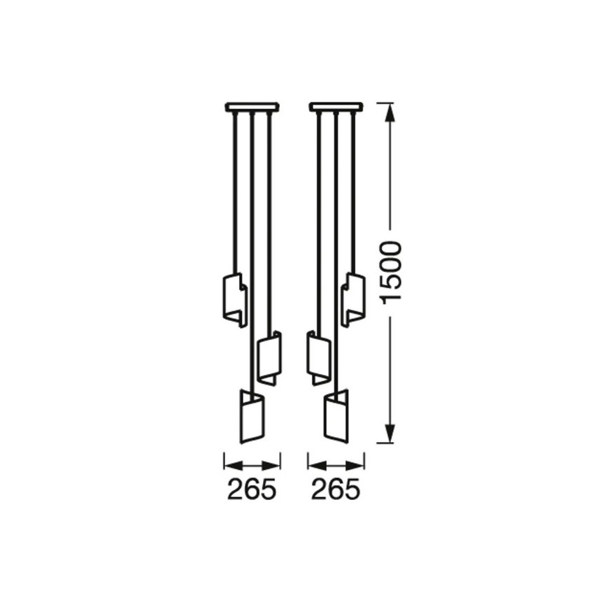 Ledvance - Светодиодная подвесная люстра с регулированием яркости SMART+ DECOR 3xLED/8W/230V черная Wi-Fi