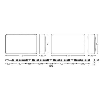 Ledvance - Светодиодная RGB-лента для ТВ с регулированием яркости SYNCH BOX FLEX SMART+ MAGIC 4,5 м LED/18W/230V Wi-Fi