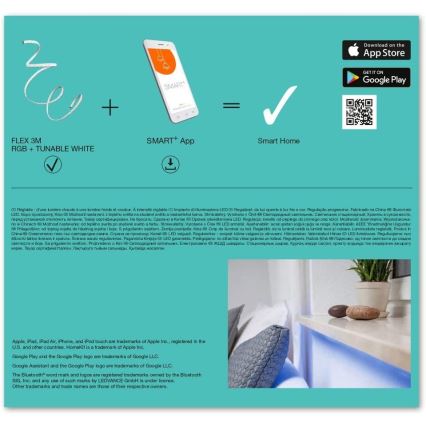 Ledvance - Светодиодная RGB-лента с регулированием яркости SMART+ FLEX 3 м LED/12W/230V Bluetooth
