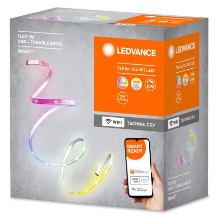 Ledvance - Светодиодная RGB+TW лента с регулированием яркости SMART+ FLEX 2 м LED/8,5W/230V Wi-Fi