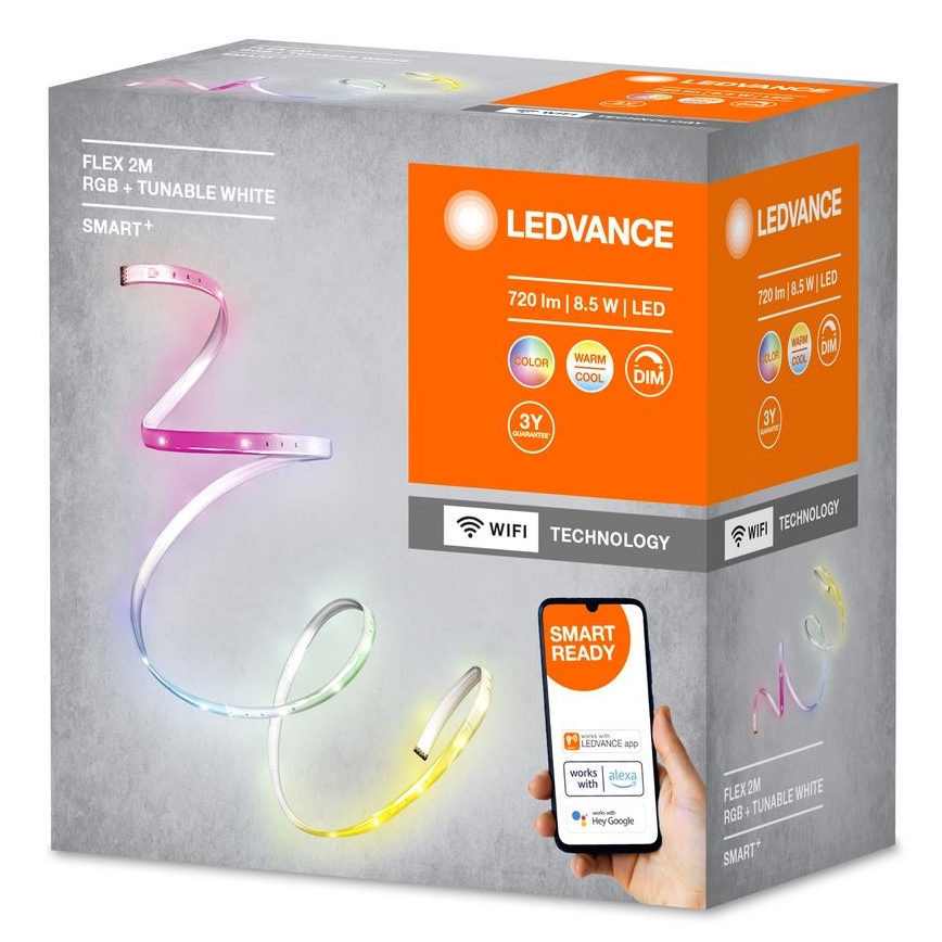 Ledvance - Светодиодная RGB+TW лента с регулированием яркости SMART+ FLEX 2 м LED/8,5W/230V Wi-Fi