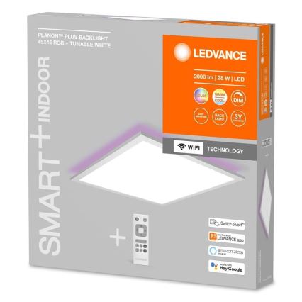Ledvance - Светодиодная RGBW-панель с регулированием яркости SMART+ PLANON LED/28W/230V Wi-Fi + дистанционное управление