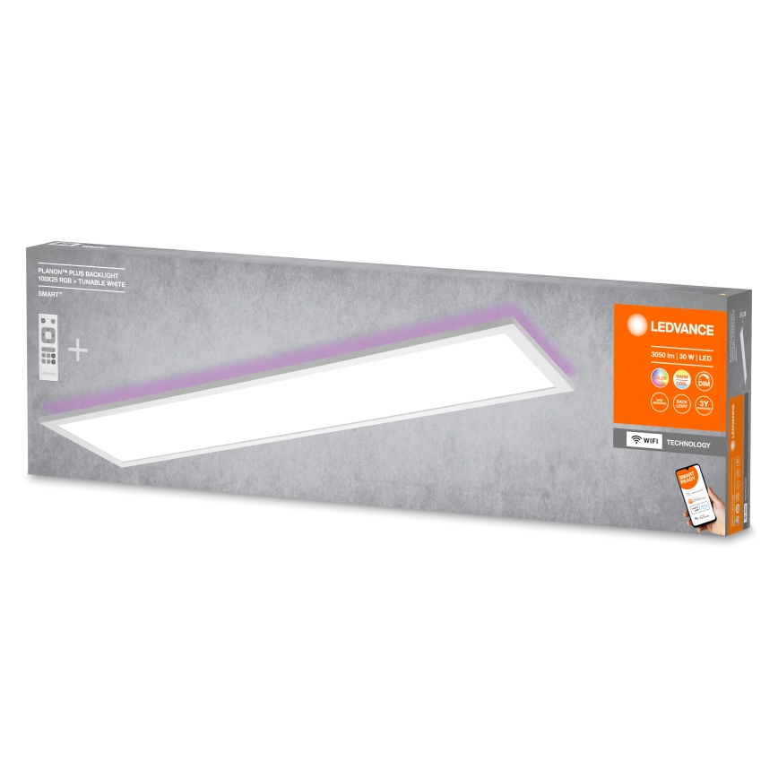 Ledvance - Светодиодная RGBW-панель с регулированием яркости SMART+ PLANON LED/30W/230V 3000-6500K Wi-Fi + дистанционное управление