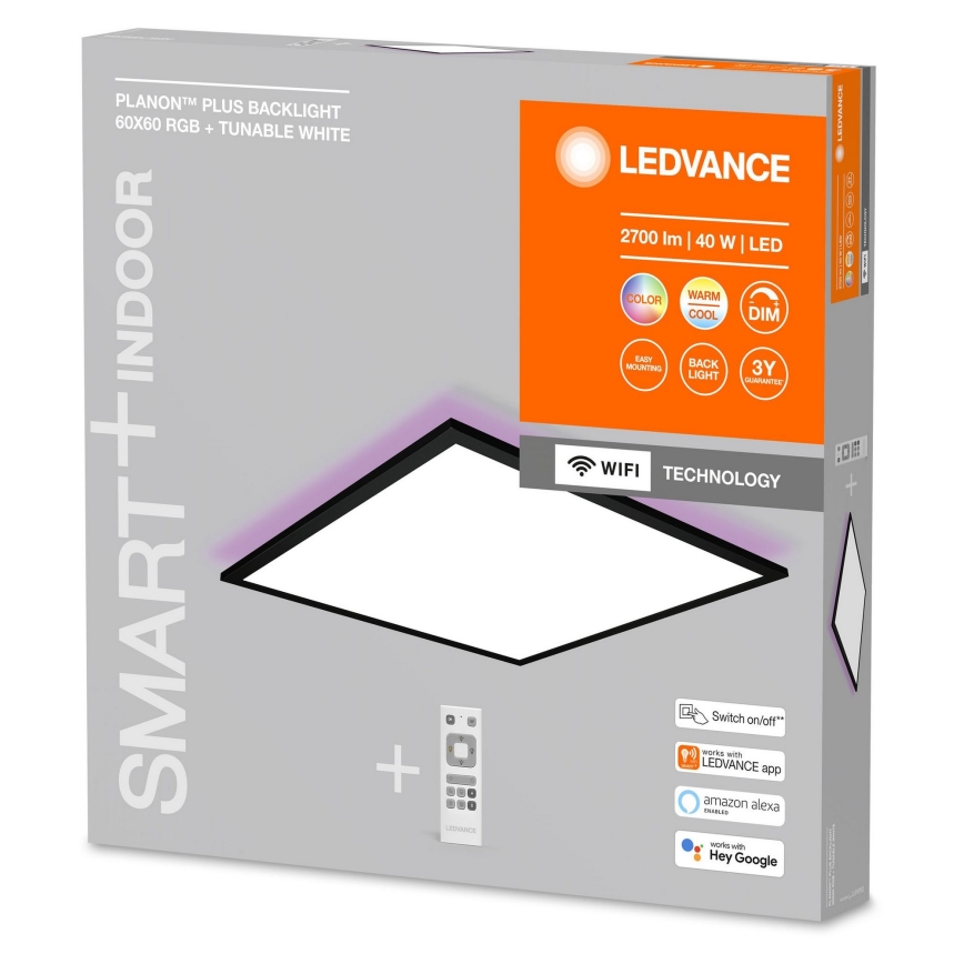 Ledvance - Светодиодная припотолочная RGBW-панель с регулированием яркости SMART+ PLANON LED/40W/230V Wi-Fi + дистанционное управление