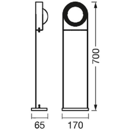 Ledvance - Светодиодная уличная лампа с регулированием яркости SWING LED/6,7W/230V IP44 Wi-Fi