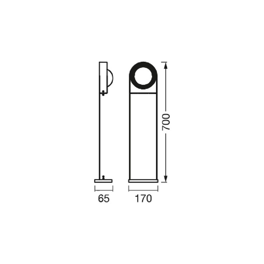 Ledvance - Светодиодная уличная лампа с регулированием яркости SWING LED/6,7W/230V IP44 Wi-Fi