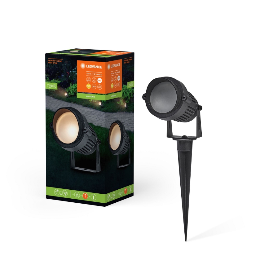 Ledvance - Светодиодная уличная лампа ENDURA HYBRID SPOT SPIKE LED/1W/12V IP44