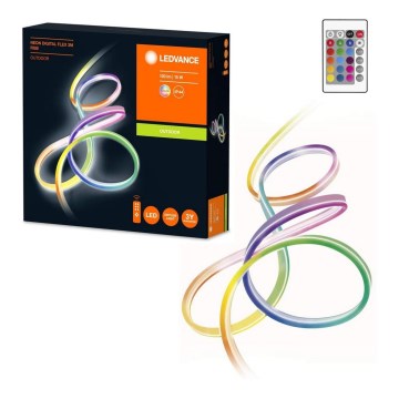 Ledvance - Светодиодная уличная RGB-лента с регулированием яркости FLEX 3 м LED/15W/230V IP44 + дистанционное управление