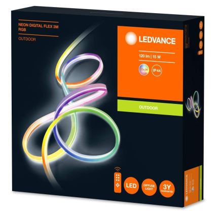 Ledvance - Светодиодная уличная RGB-лента с регулированием яркости FLEX 3 м LED/15W/230V IP44 + дистанционное управление