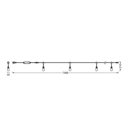 Ledvance - Светодиодная уличная RGBW-гирлянда с регулированием яркости STRING 12xLED/0,37W/230V IP44 Wi-Fi