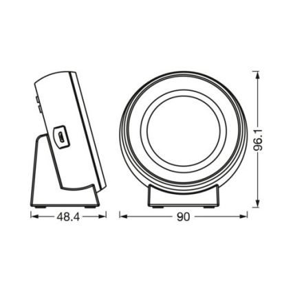 Ledvance - Светодиодные цифровые часы с подсветкой NIGHTLUX LED/0,3W/5V 1000mAh 3000/4000/6500K