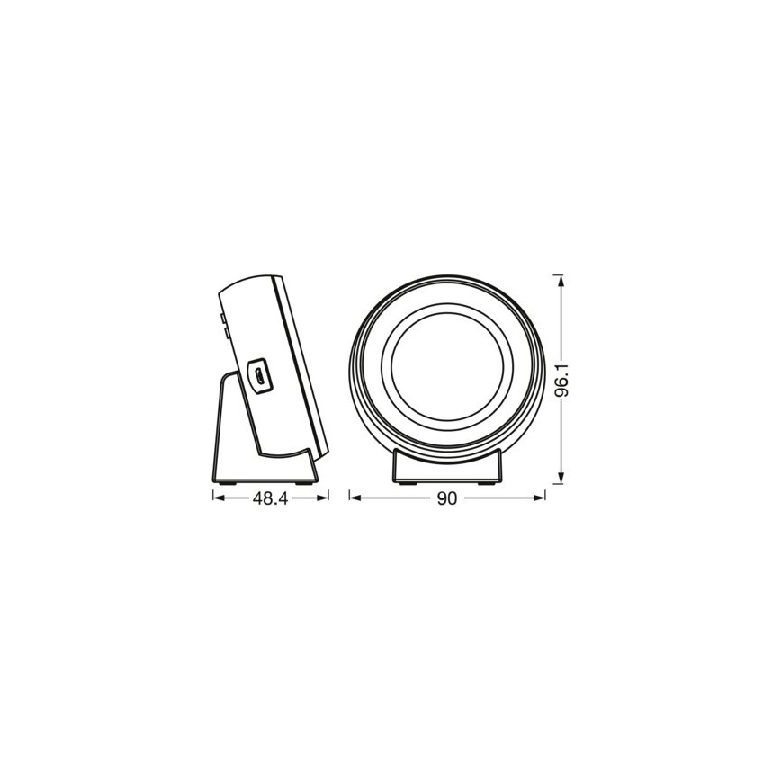 Ledvance - Светодиодные цифровые часы с подсветкой NIGHTLUX LED/0,3W/5V 1000mAh 3000/4000/6500K