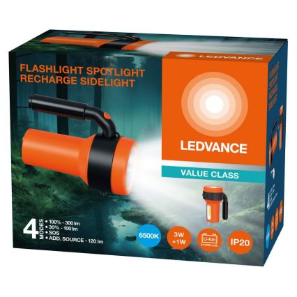 Ledvance - Светодиодный аккумуляторный фонарь с повербанком FLASHLIGHT LED/3W/5V 2400 mAh