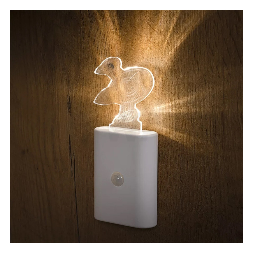 Ledvance - Светодиодный детский навигационный светильник с датчиком NIGHTLUX LED/0,2W/4,5V 3000K