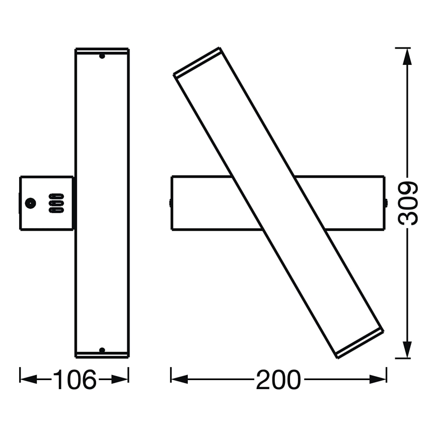 Ledvance - Светодиодный диммируемый настенный светильник SMART+ CROSS 2xLED/6W/230V 3000-6500K Wi-Fi