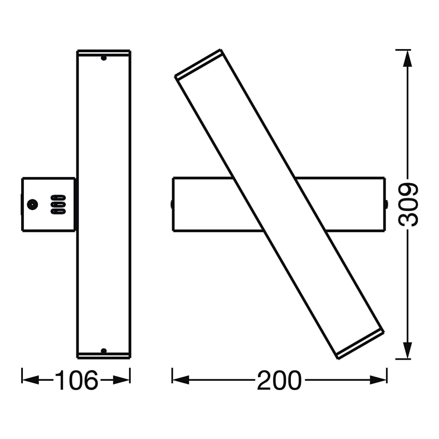 Ledvance - Светодиодный диммируемый настенный светильник SMART+ CROSS 2xLED/6W/230V 3000-6500K Wi-Fi