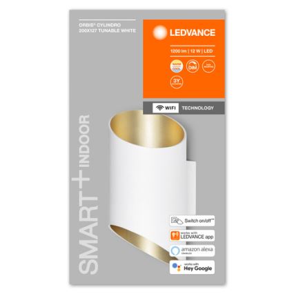 Ledvance - Светодиодный диммируемый настенный светильник SMART+ CYLINDRO LED/12W/230V 3000-6500K Wi-Fi белый