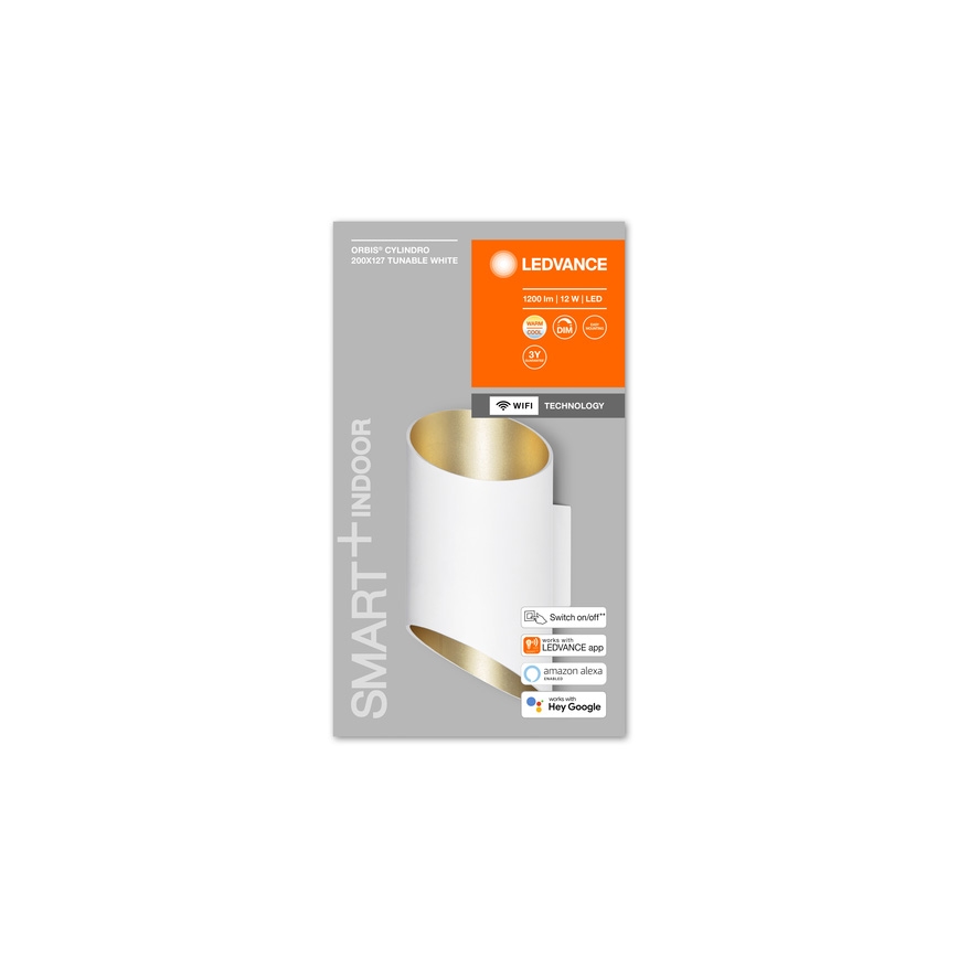Ledvance - Светодиодный диммируемый настенный светильник SMART+ CYLINDRO LED/12W/230V 3000-6500K Wi-Fi белый