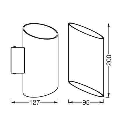 Ledvance - Светодиодный диммируемый настенный светильник SMART+ CYLINDRO LED/12W/230V 3000-6500K Wi-Fi черный
