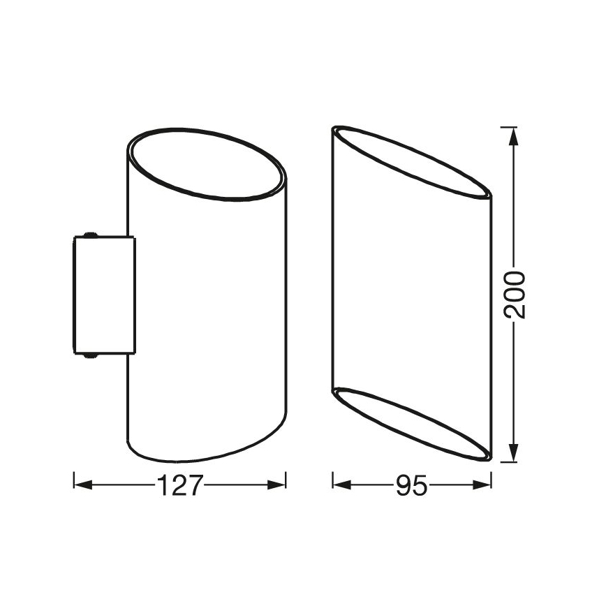 Ledvance - Светодиодный диммируемый настенный светильник SMART+ CYLINDRO LED/12W/230V 3000-6500K Wi-Fi черный