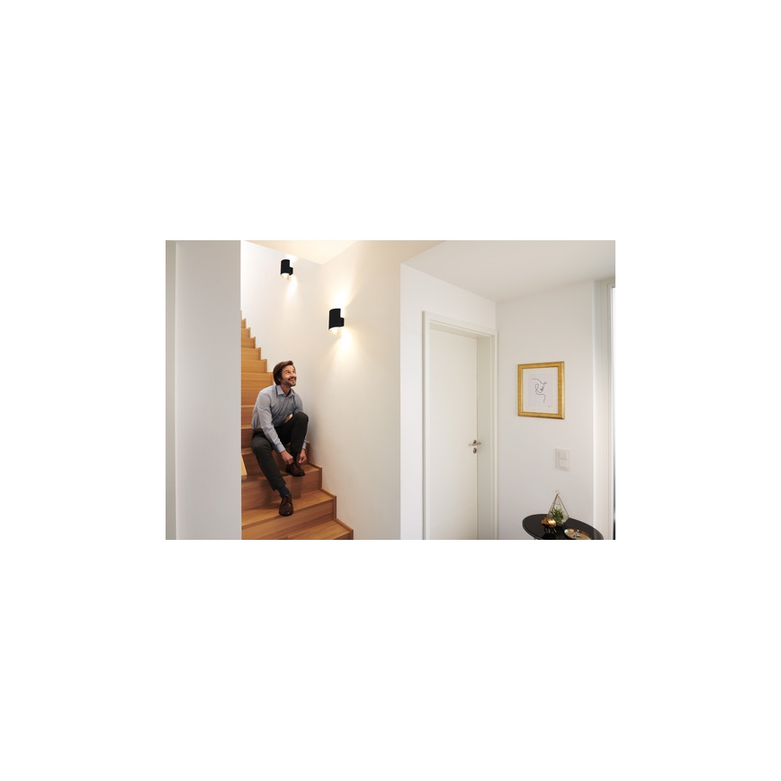 Ledvance - Светодиодный диммируемый настенный светильник SMART+ TWIST LED/12W/230V 3000-6500K Wi-Fi черный