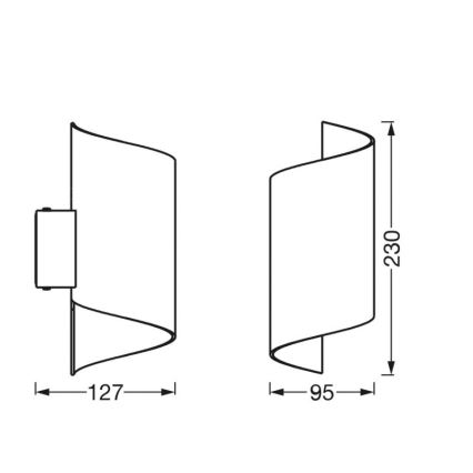 Ledvance - Светодиодный диммируемый настенный светильник SMART+ TWIST LED/12W/230V 3000-6500K Wi-Fi белый