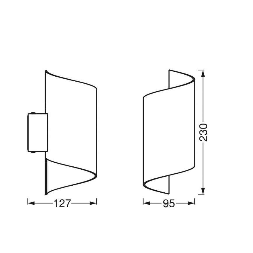 Ledvance - Светодиодный диммируемый настенный светильник SMART+ TWIST LED/12W/230V 3000-6500K Wi-Fi белый