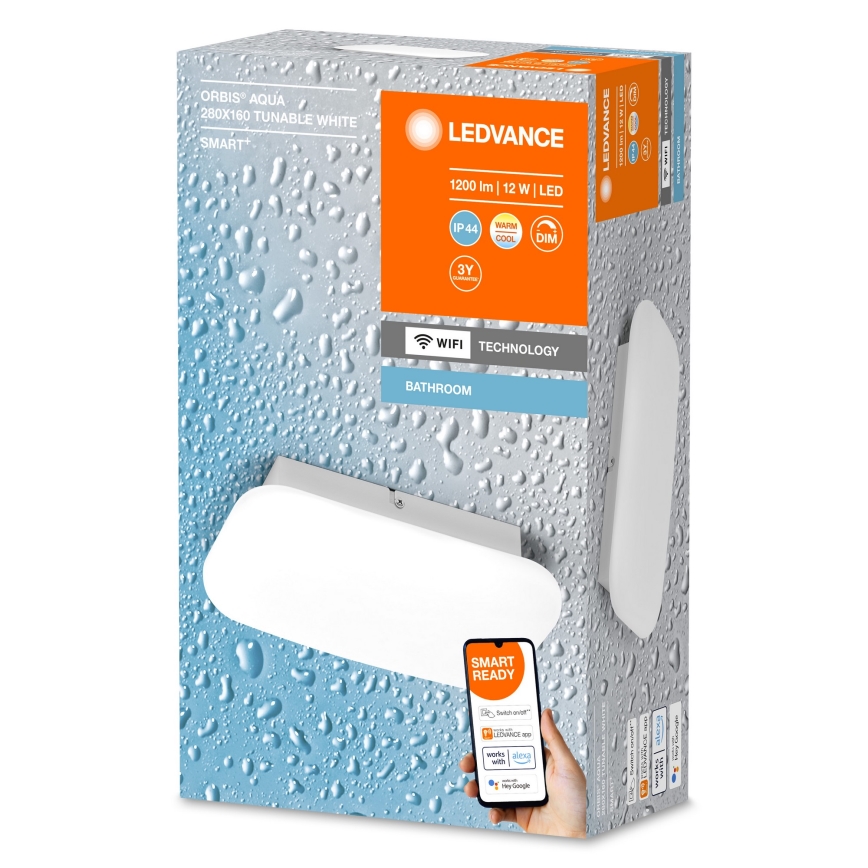 Ledvance - Светодиодный диммируемый светильник для ванной комнаты SMART + AQUA LED/12W/230V 3000-6500K IP44 Wi-Fi