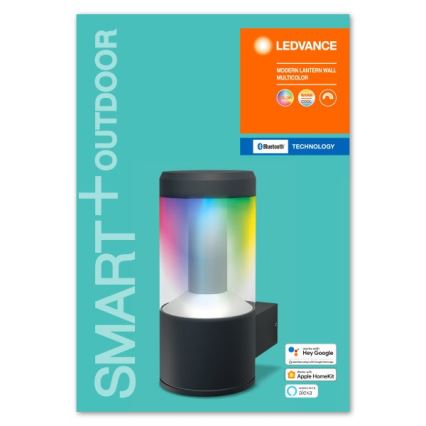 Ledvance - Светодиодный настенный RGBW-светильник с регулированием яркости SMART+ MODERN LED/12W/230V IP44 Bluetooth