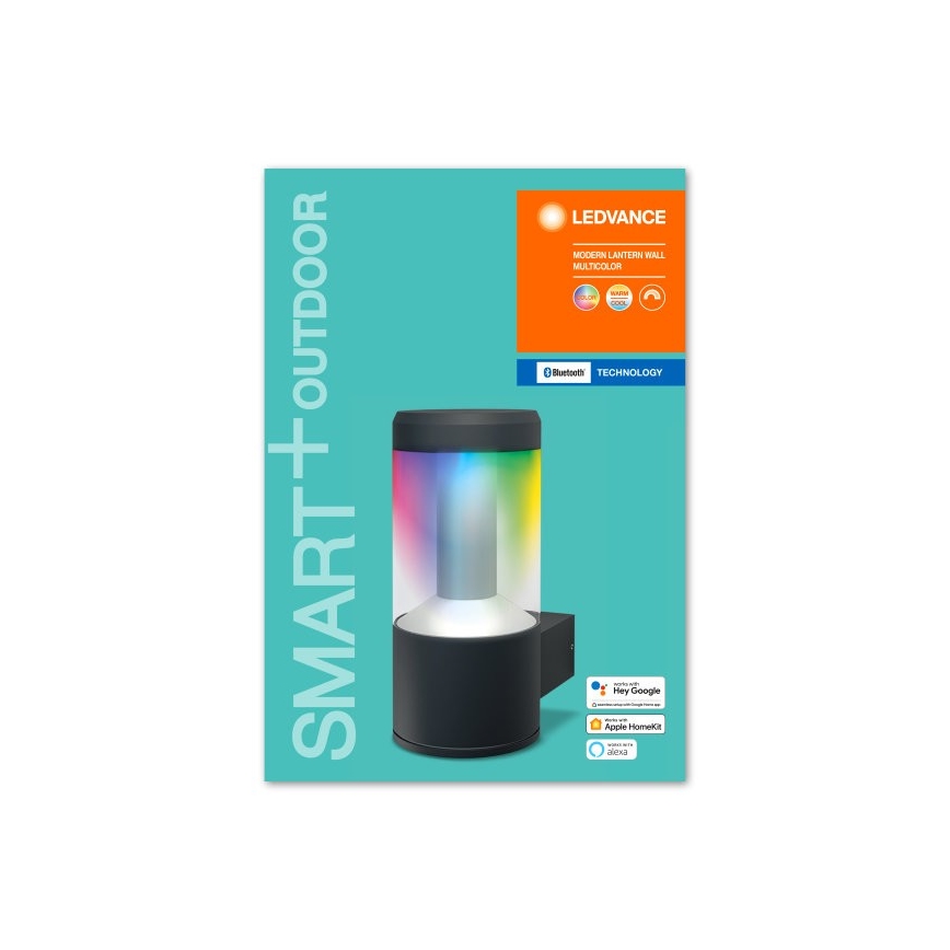 Ledvance - Светодиодный настенный RGBW-светильник с регулированием яркости SMART+ MODERN LED/12W/230V IP44 Bluetooth