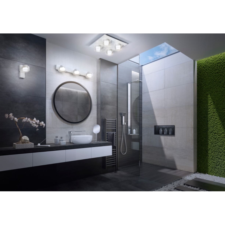 Ledvance - Светодиодный настенный светильник для ванной комнаты ORBIS FLAME 2xLED/5,5W/230V 3000/4000K IP44 белый