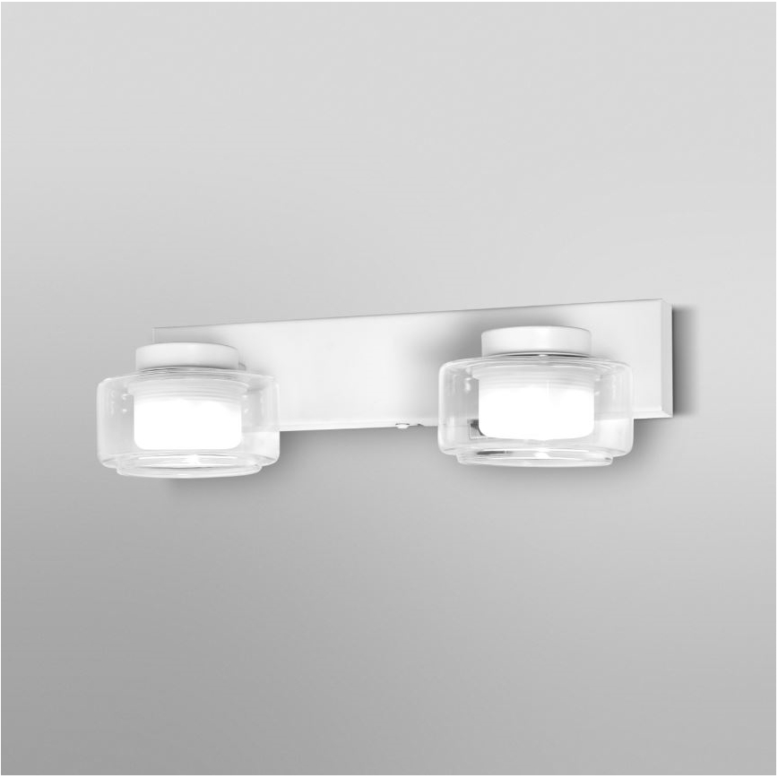 Ledvance - Светодиодный настенный светильник для ванной комнаты ORBIS FLAME 2xLED/5,5W/230V 3000/4000K IP44 белый