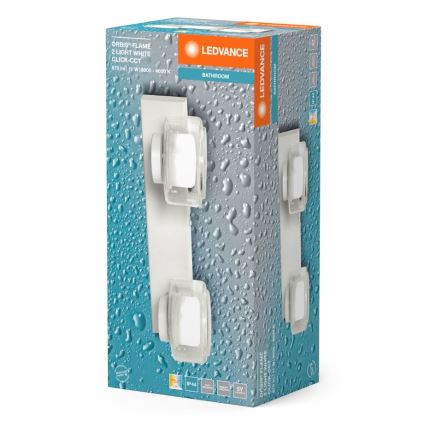 Ledvance - Светодиодный настенный светильник для ванной комнаты ORBIS FLAME 2xLED/5,5W/230V 3000/4000K IP44 белый