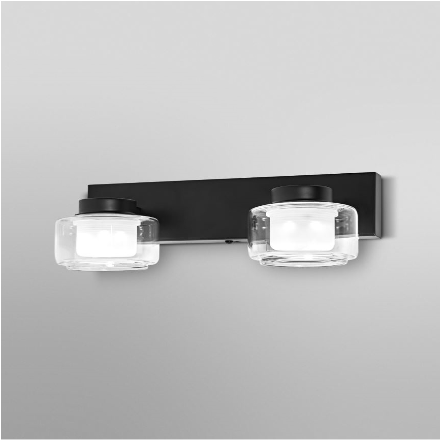 Ledvance - Светодиодный настенный светильник для ванной комнаты ORBIS FLAME 2xLED/5,5W/230V 3000/4000K IP44 черный