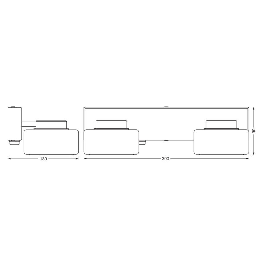 Ledvance - Светодиодный настенный светильник для ванной комнаты ORBIS FLAME 2xLED/5,5W/230V 3000/4000K IP44 черный