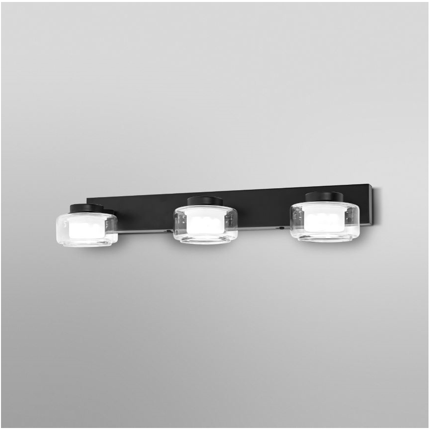 Ledvance - Светодиодный настенный светильник для ванной комнаты ORBIS FLAME 3xLED/5,5W/230V 3000/4000K IP44 черный
