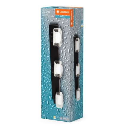 Ledvance - Светодиодный настенный светильник для ванной комнаты ORBIS FLAME 3xLED/5,5W/230V 3000/4000K IP44 черный