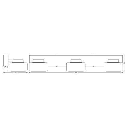 Ledvance - Светодиодный настенный светильник для ванной комнаты ORBIS FLAME 3xLED/5,5W/230V 3000/4000K IP44 черный