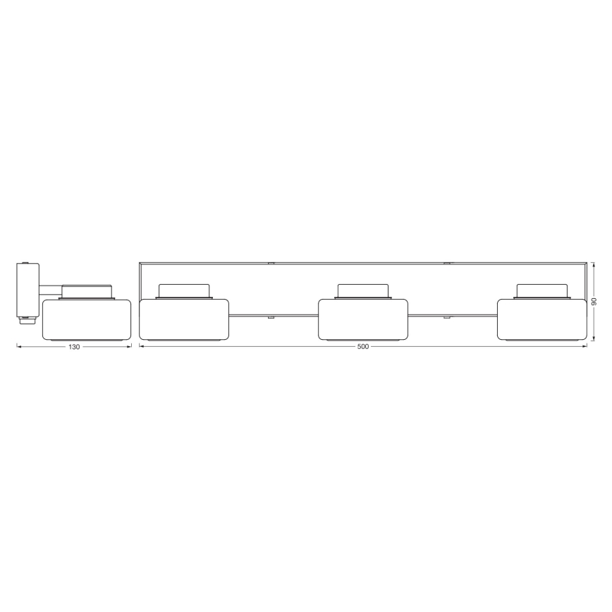Ledvance - Светодиодный настенный светильник для ванной комнаты ORBIS FLAME 3xLED/5,5W/230V 3000/4000K IP44 черный