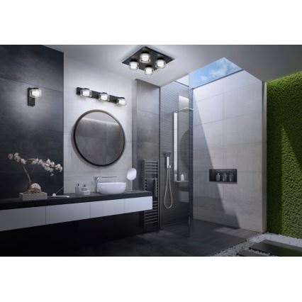 Ledvance - Светодиодный настенный светильник для ванной комнаты ORBIS FLAME LED/5,5W/230V 3000/4000K IP44 черный