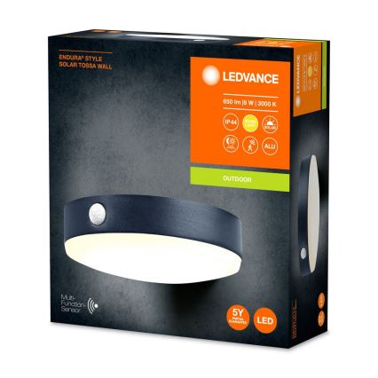 Ledvance - Светодиодный настенный светильник на солнечной батарее с датчиком ENDURA STYLE LED/6W/3,7V IP44