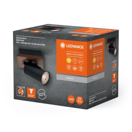 Ledvance - Светодиодный настенный точечный светильник DECOR MERCURY 1xGU10/3,4W/230V